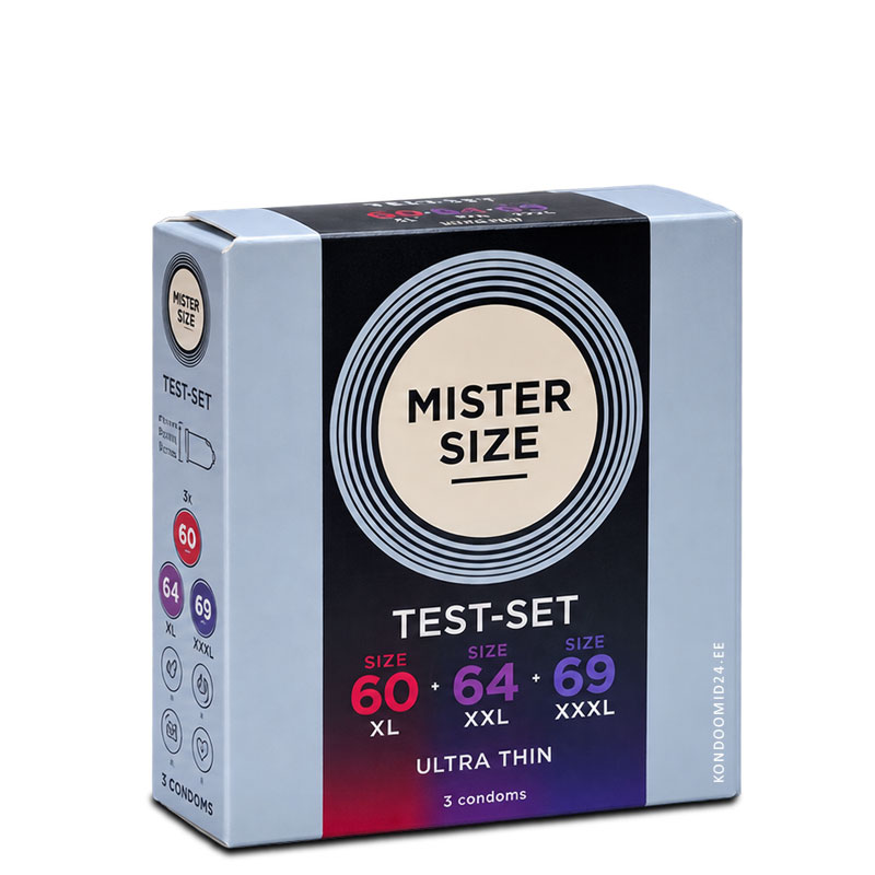 MISTER SIZE 60-64-69 suurte kondoomide proovikomplekt 3&nbsp;tk.