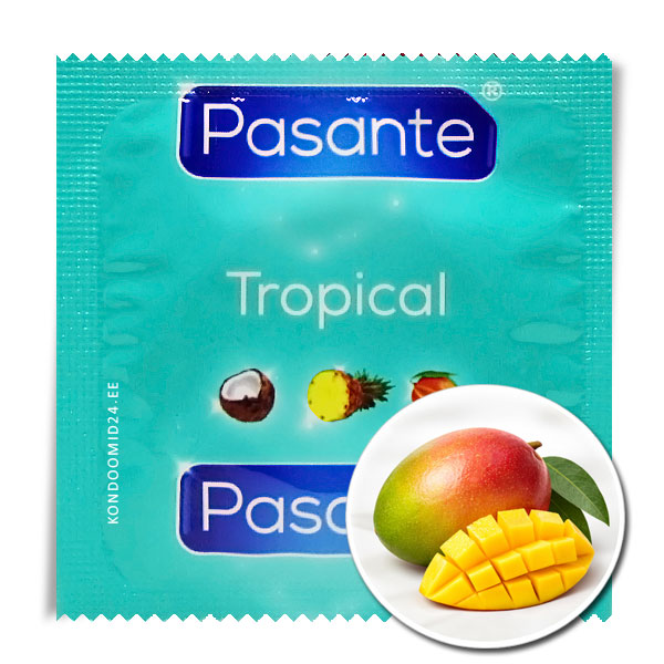 Pasante Tropical Mango mango maitsega kondoom 1&nbsp;tk